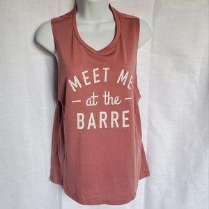 Meet Me at The Barre Funny Workout Muscle Tee Tank Top for Women